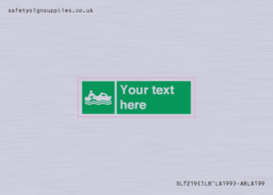 Custom sign safe condition Rescue boat